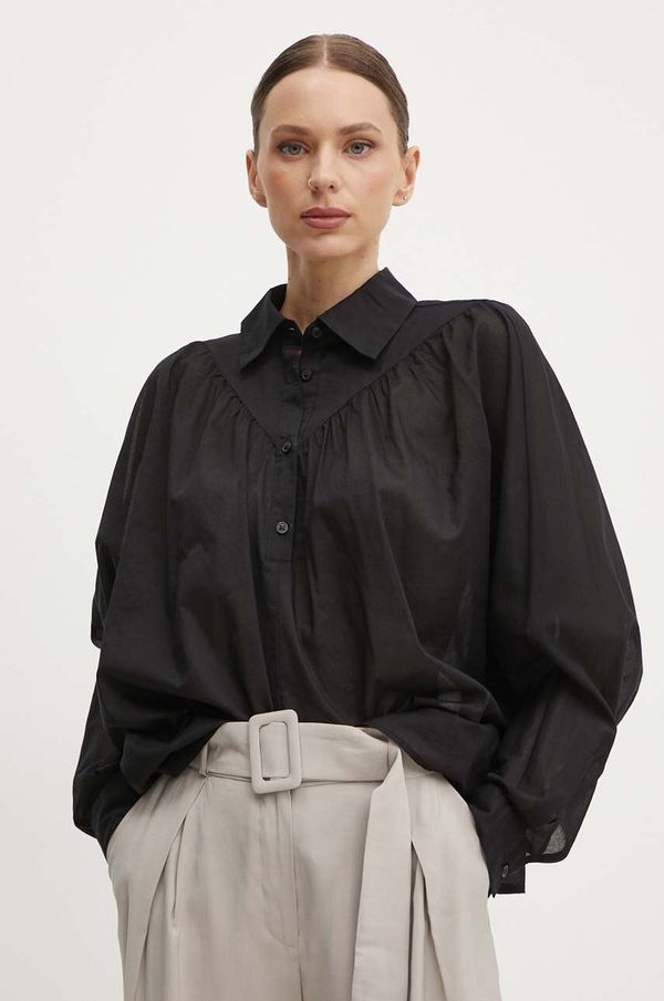 Sisley Bombažna majica Sisley ženska, črna barva