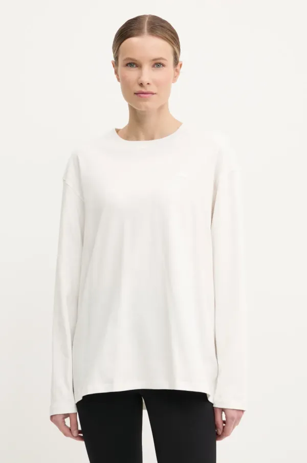 adidas Originals Bombažna majica z dolgimi rokavi adidas Originals Nelson bež barva, JC8338