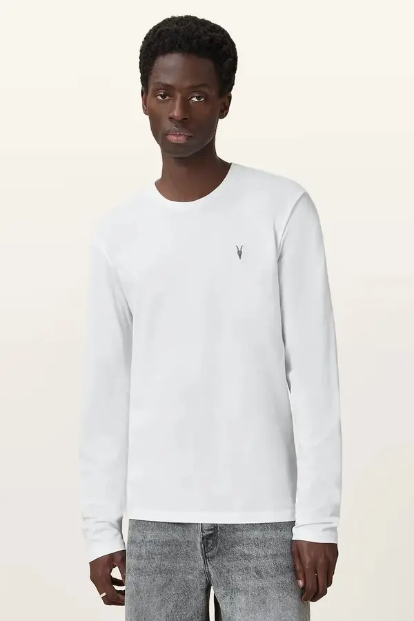 AllSaints Bombažna majica z dolgimi rokavi AllSaints BRACE
