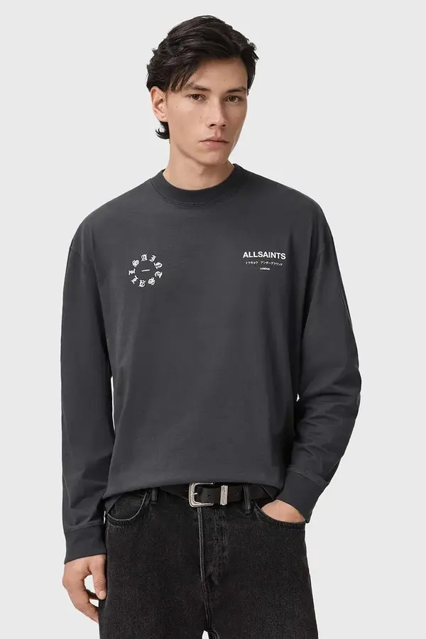 AllSaints Bombažna majica z dolgimi rokavi AllSaints