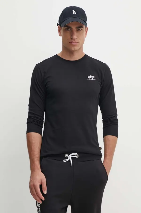 Alpha Industries Bombažna majica z dolgimi rokavi Alpha Industries Basic