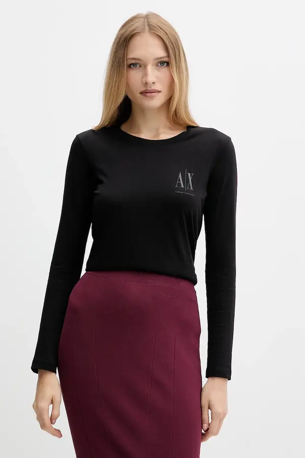 Armani Exchange Bombažna majica z dolgimi rokavi Armani Exchange