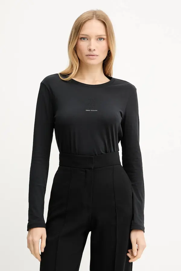 Armani Exchange Bombažna majica z dolgimi rokavi Armani Exchange