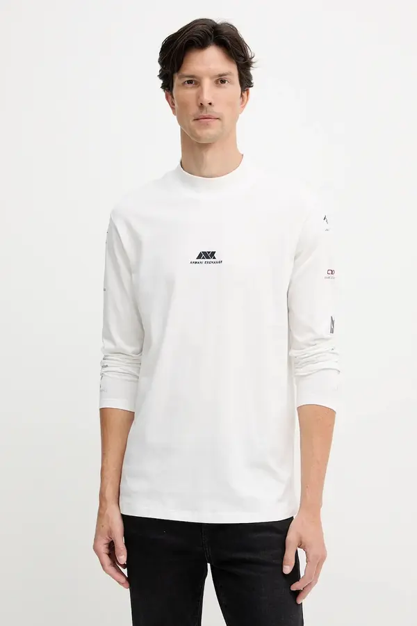 Armani Exchange Bombažna majica z dolgimi rokavi Armani Exchange
