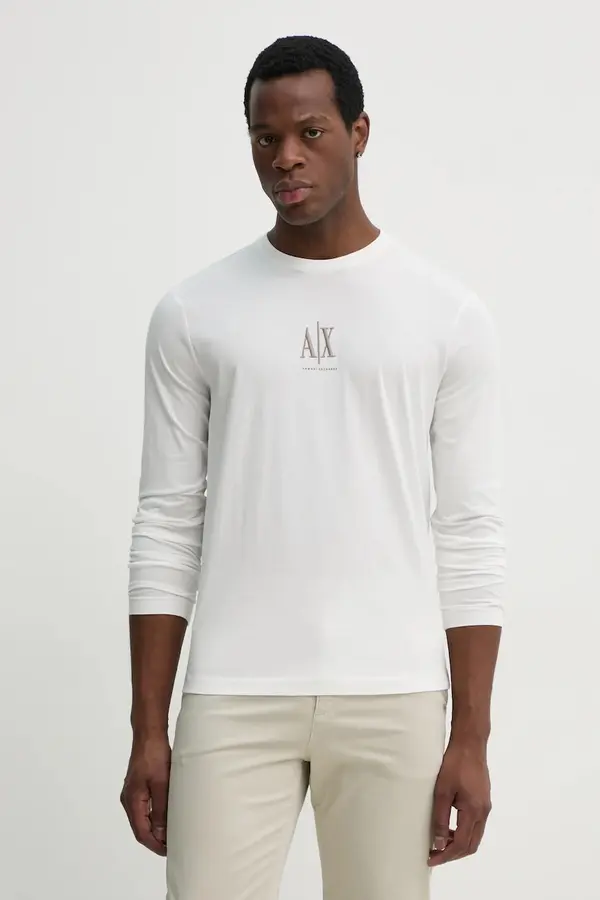 Armani Exchange Bombažna majica z dolgimi rokavi Armani Exchange
