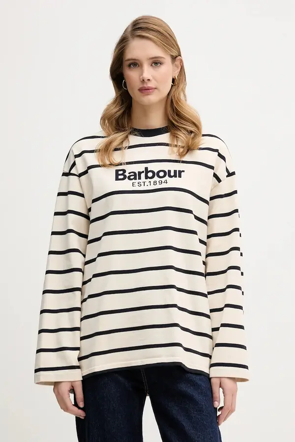 Barbour Bombažna majica z dolgimi rokavi Barbour Maeve