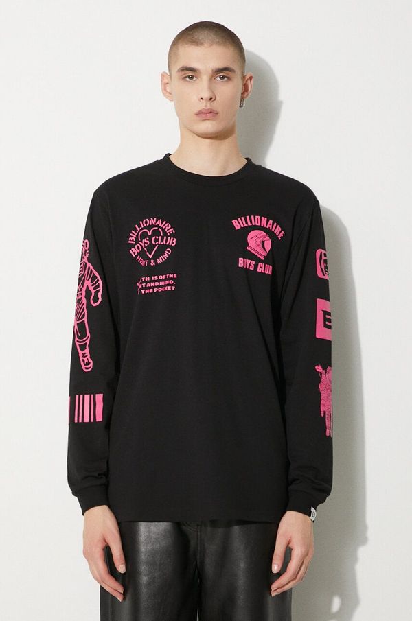 Billionaire Boys Club Bombažna majica z dolgimi rokavi Billionaire Boys Club Multi Graphic Longsleeve črna barva, B24251