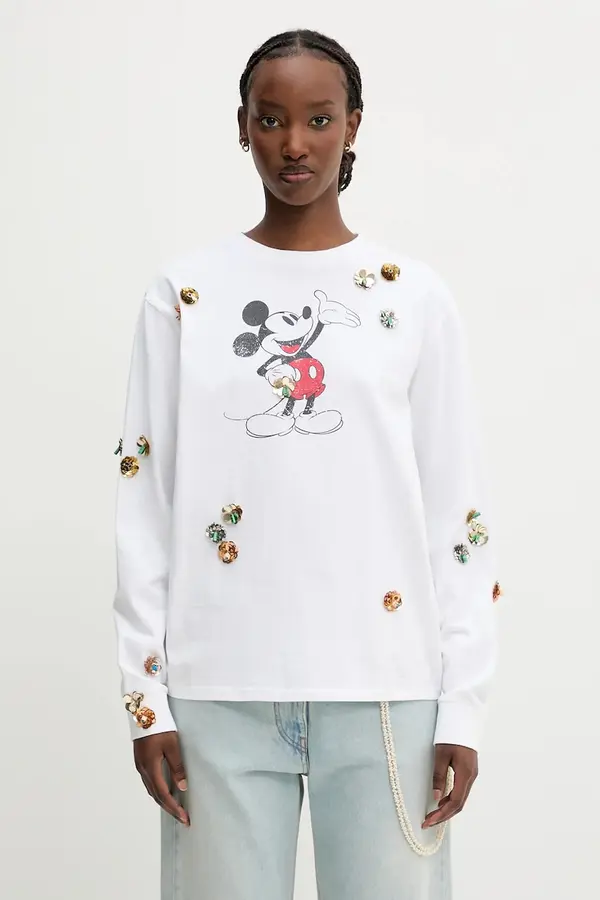 coperni Bombažna majica z dolgimi rokavi Coperni x Disney Mickey Long-Sleeved