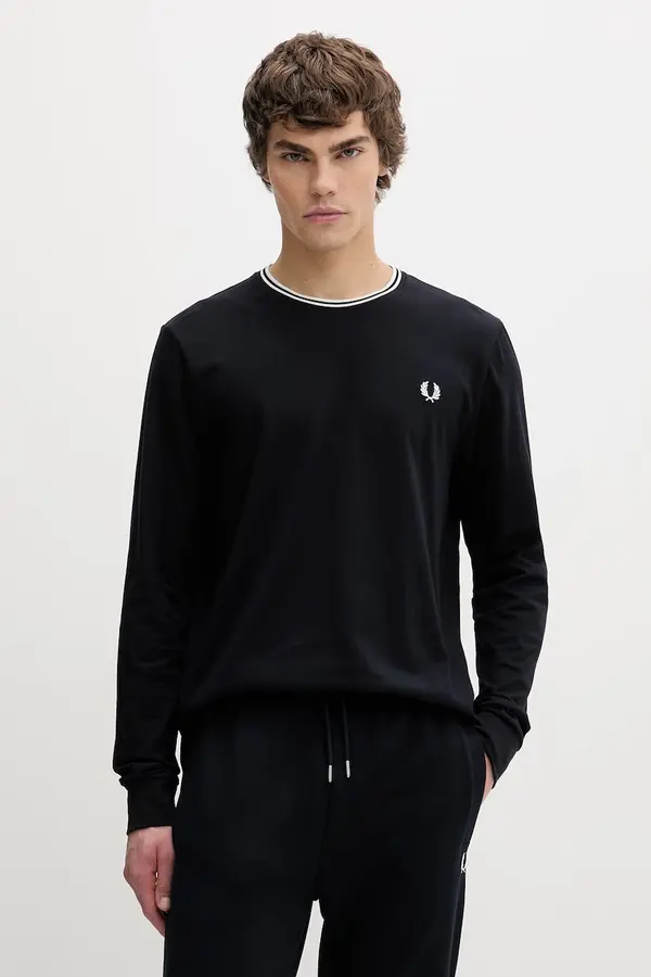 Fred Perry Bombažna majica z dolgimi rokavi Fred Perry