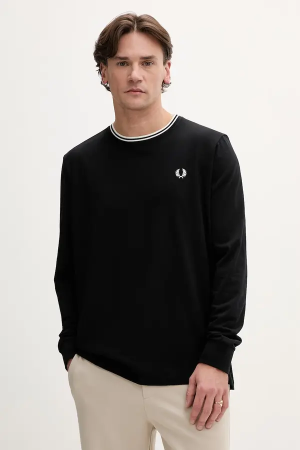 Fred Perry Bombažna majica z dolgimi rokavi Fred Perry