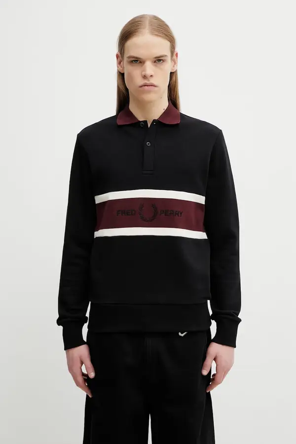 Fred Perry Bombažna majica z dolgimi rokavi Fred Perry