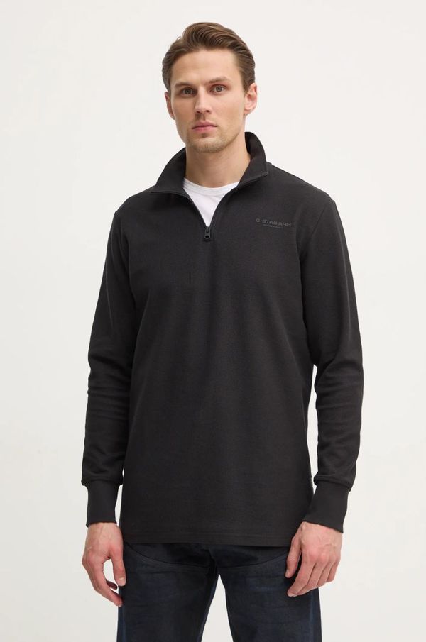 G-Star Raw Bombažna majica z dolgimi rokavi G-Star Raw črna barva, D26452-D617