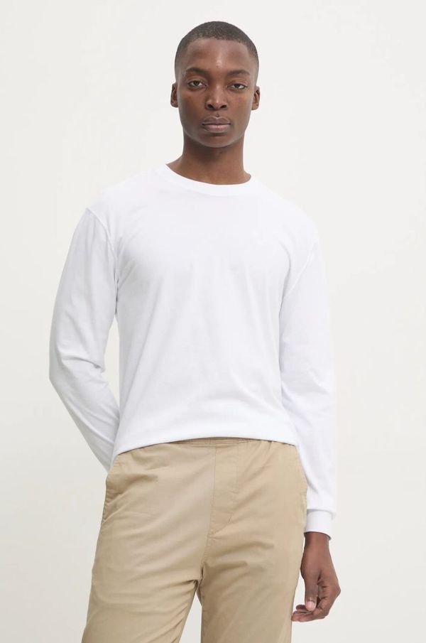 Hollister Co. Bombažna majica z dolgimi rokavi Hollister Co. bela barva, KI324-4198