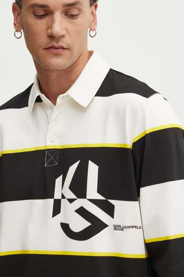 Karl Lagerfeld Jeans Bombažna majica z dolgimi rokavi Karl Lagerfeld Jeans 245D1605