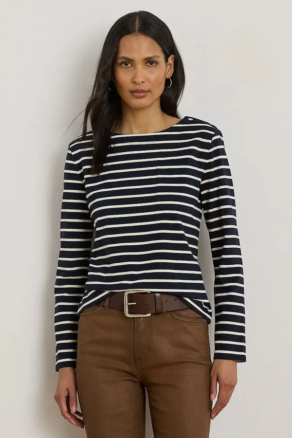 Lauren Ralph Lauren Bombažna majica z dolgimi rokavi Lauren Ralph Lauren