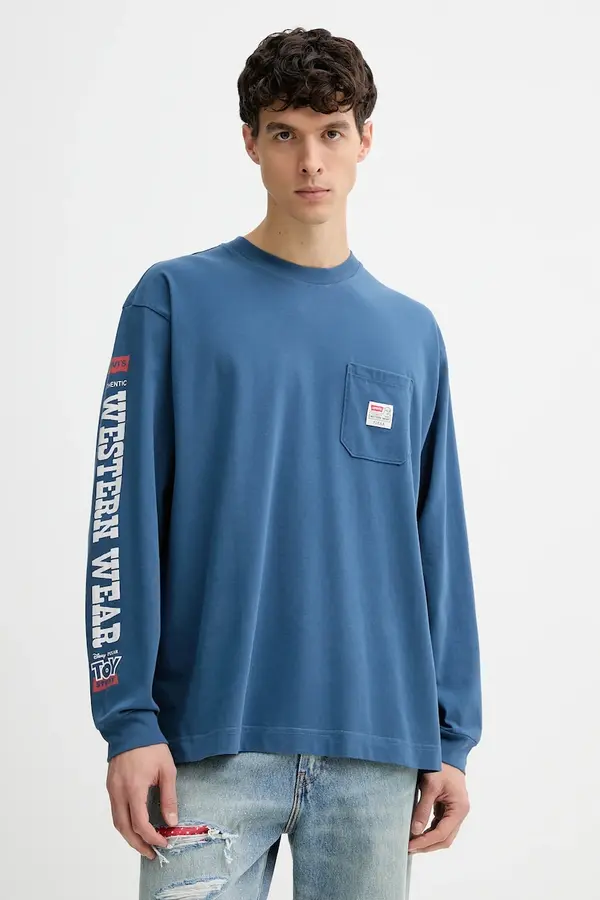Levi's Bombažna majica z dolgimi rokavi Levi's