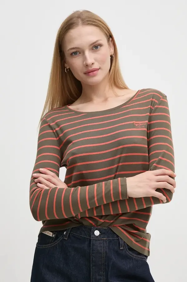 Pepe Jeans Bombažna majica z dolgimi rokavi Pepe Jeans FINNA