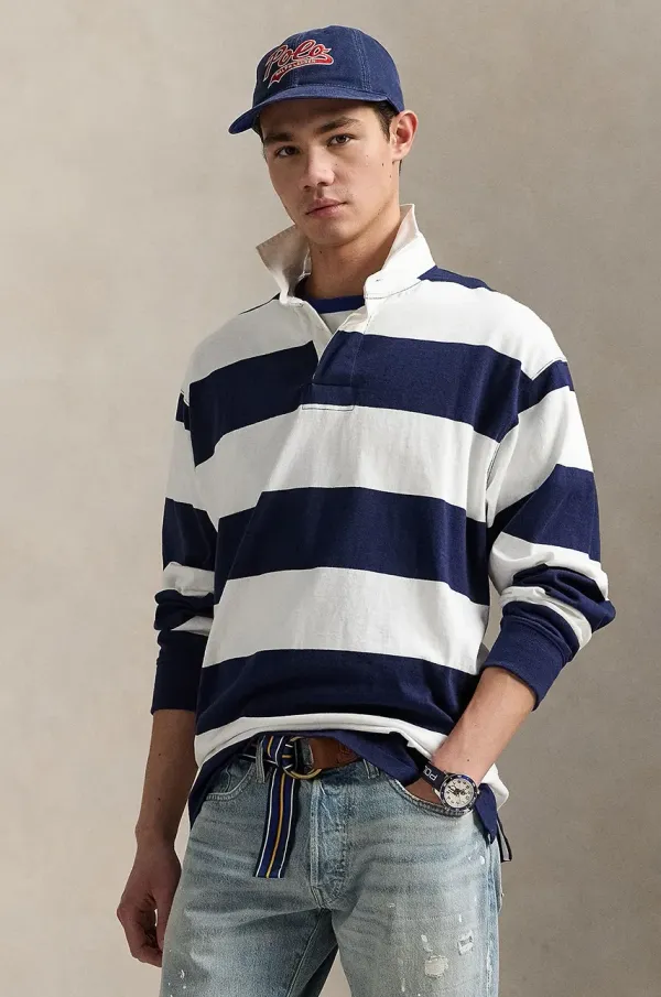 Polo Ralph Lauren Bombažna majica z dolgimi rokavi Polo Ralph Lauren bela barva, 710965471