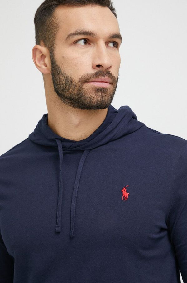 Polo Ralph Lauren Bombažna majica z dolgimi rokavi Polo Ralph Lauren mornarsko modra barva