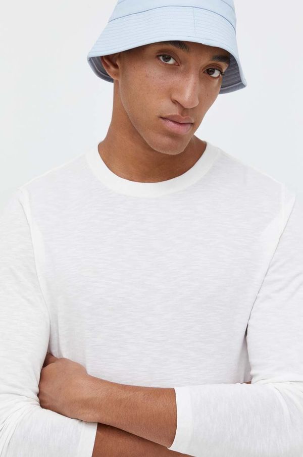 Superdry Bombažna majica z dolgimi rokavi Superdry bela barva