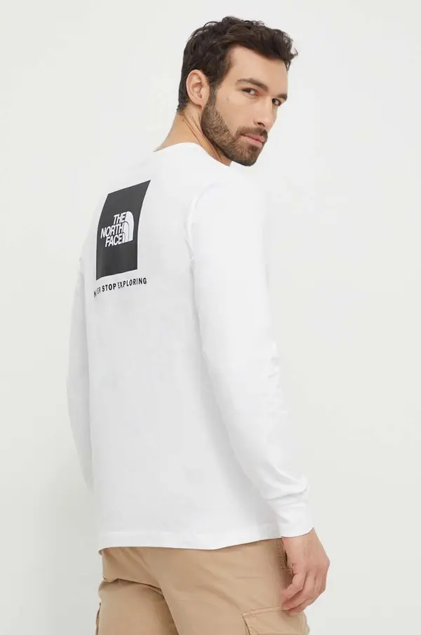 The North Face Bombažna majica z dolgimi rokavi The North Face M L/S Redbox Tee