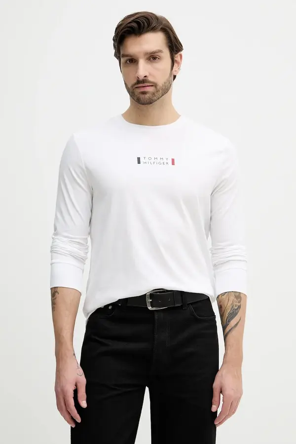 Tommy Hilfiger Bombažna majica z dolgimi rokavi Tommy Hilfiger