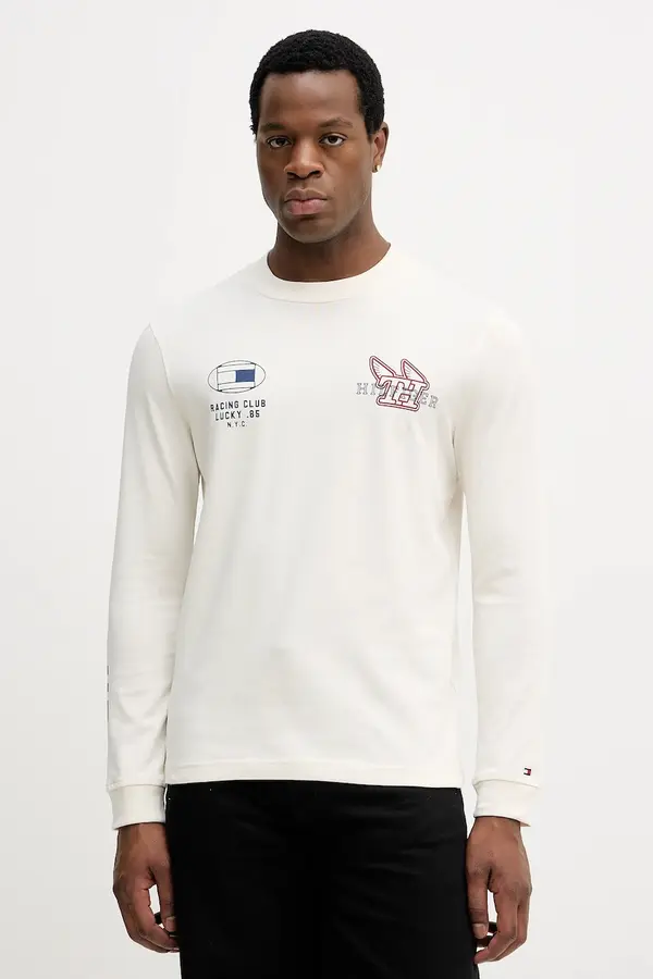 Tommy Hilfiger Bombažna majica z dolgimi rokavi Tommy Hilfiger