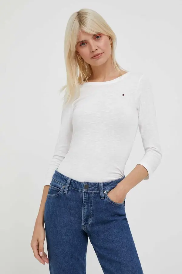 Tommy Hilfiger Bombažna majica z dolgimi rokavi Tommy Hilfiger