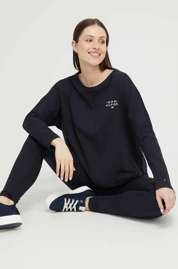 Tommy Hilfiger Bombažna majica z dolgimi rokavi Tommy Hilfiger
