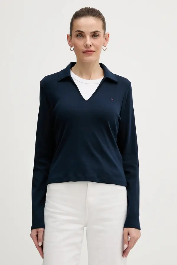 Tommy Hilfiger Bombažna majica z dolgimi rokavi Tommy Hilfiger
