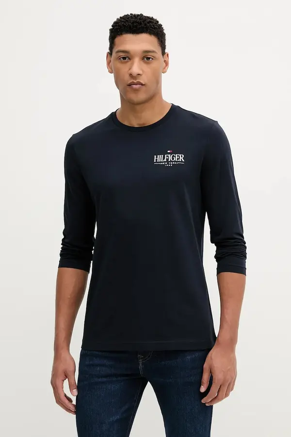 Tommy Hilfiger Bombažna majica z dolgimi rokavi Tommy Hilfiger