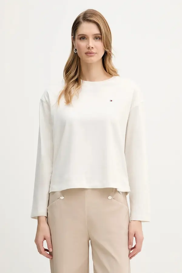 Tommy Hilfiger Bombažna majica z dolgimi rokavi Tommy Hilfiger