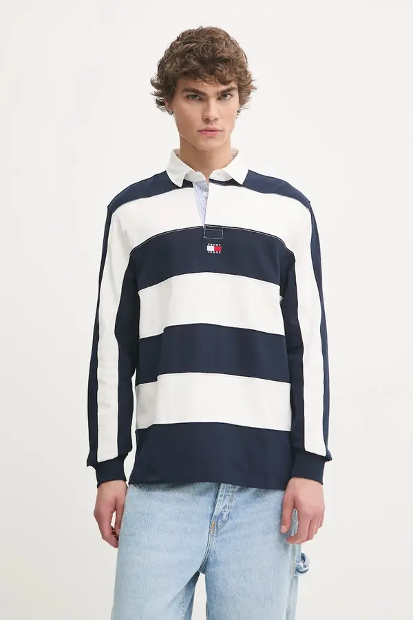 Tommy Jeans Bombažna majica z dolgimi rokavi Tommy Jeans
