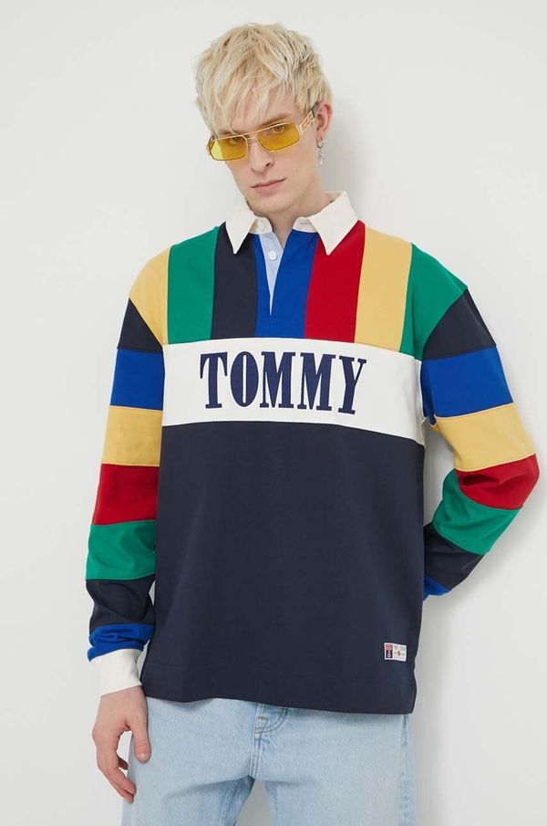 Tommy Jeans Bombažna majica z dolgimi rokavi Tommy Jeans Archive Games DM0DM19787