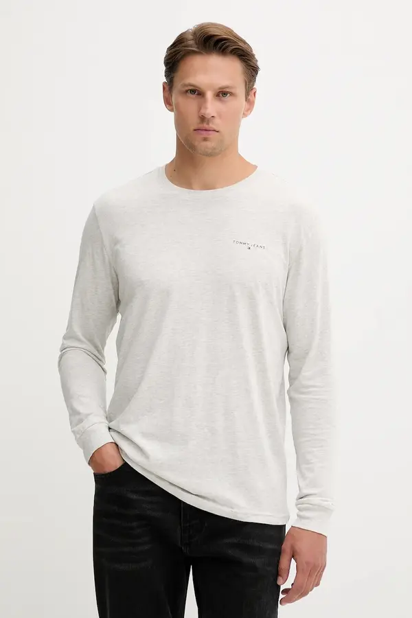 Tommy Jeans Bombažna majica z dolgimi rokavi Tommy Jeans