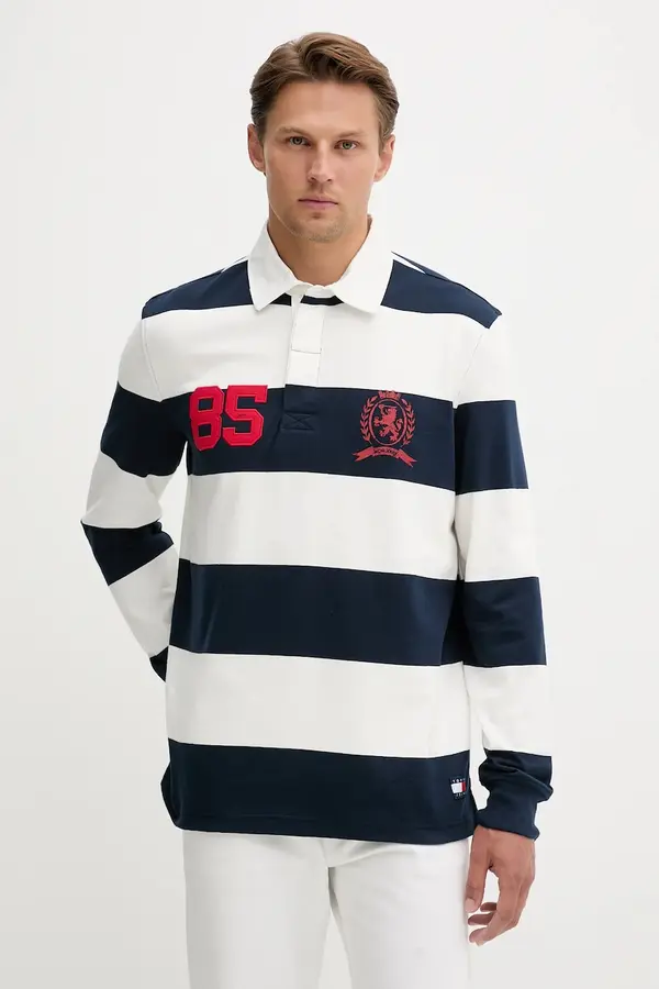 Tommy Jeans Bombažna majica z dolgimi rokavi Tommy Jeans