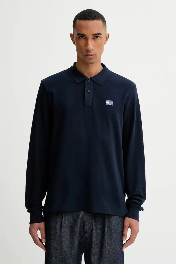 Tommy Jeans Bombažna majica z dolgimi rokavi Tommy Jeans