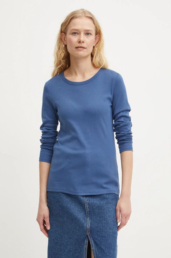 United Colors of Benetton Bombažna majica z dolgimi rokavi United Colors of Benetton roza barva, 3GA2E16F9