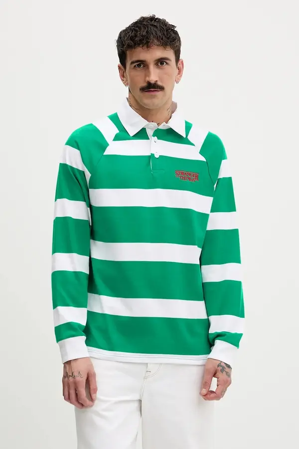 United Colors of Benetton Bombažna majica z dolgimi rokavi United Colors of Benetton x Stranger Things