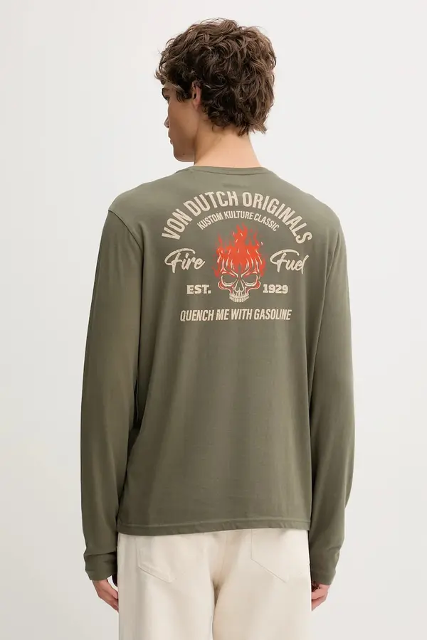 Von Dutch Bombažna majica z dolgimi rokavi Von Dutch