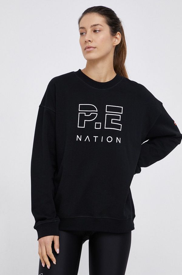 P.E Nation Bombažna mikica P.E Nation ženska, črna barva,