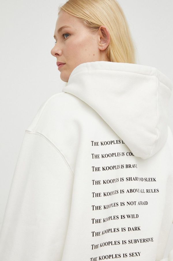 The Kooples Bombažna mikica The Kooples ženska, bež barva,