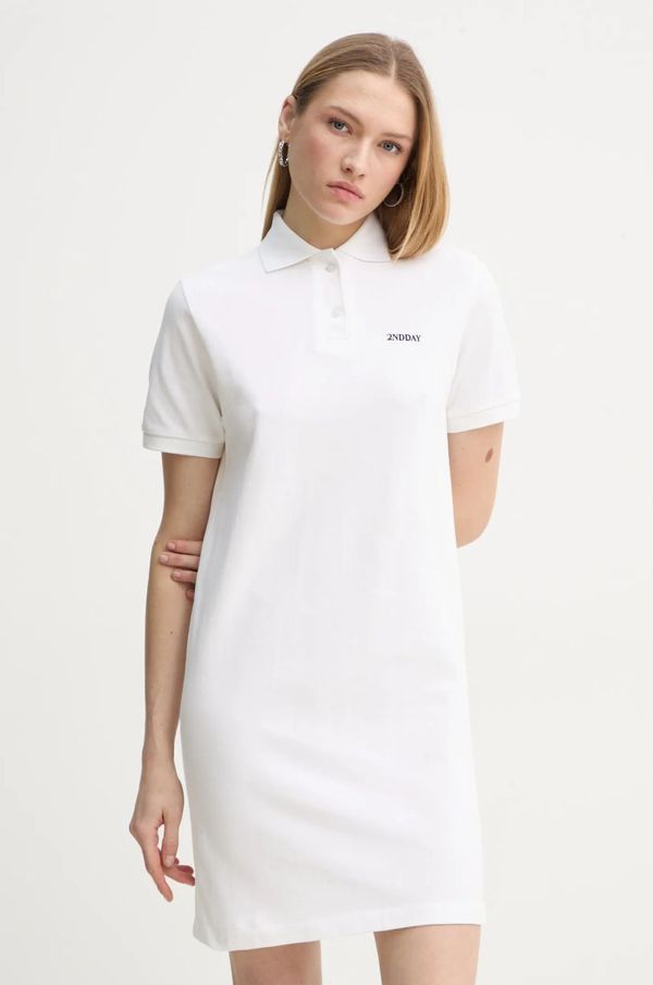 2NDDAY Bombažna obleka 2NDDAY Sophia bež barva, 2522227329