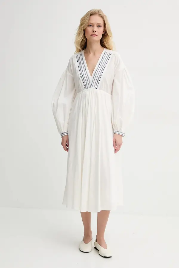 A.P.C. Bombažna obleka A.P.C. robe anni