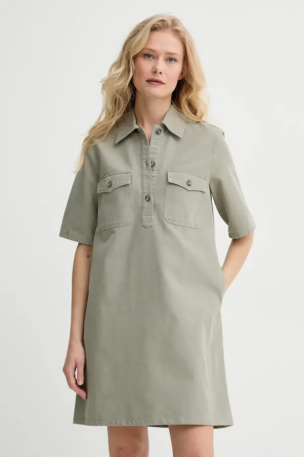 A.P.C. Bombažna obleka A.P.C. robe selia