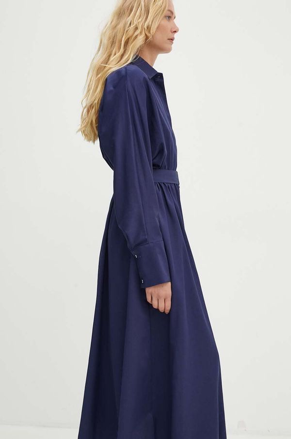 Answear Lab Bombažna obleka Answear Lab mornarsko modra barva