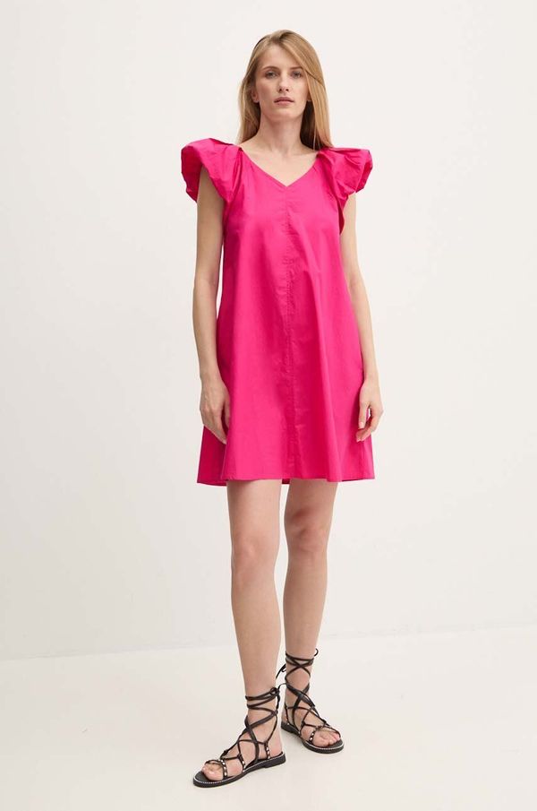 Answear Lab Bombažna obleka Answear Lab roza barva