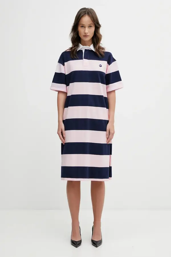 coperni Bombažna obleka Coperni Striped Polo