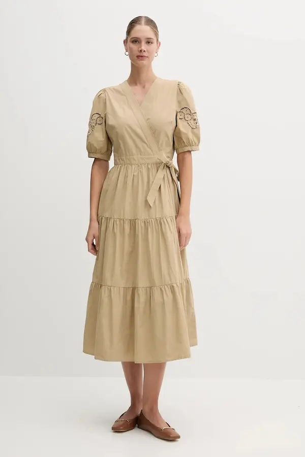 DKNY Bombažna obleka Dkny