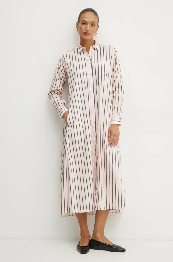 Forte Forte Bombažna obleka Forte Forte oranžna barva, 13614.my dress